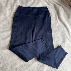 Avalanche Navy High Waisted Tech Pocket Leggings - Large | Gorpcore Aesthetic